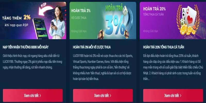Hoàn trả tiền cược hàng tuần tại 56wun